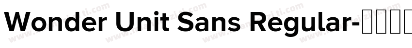Wonder Unit Sans Regular字体转换